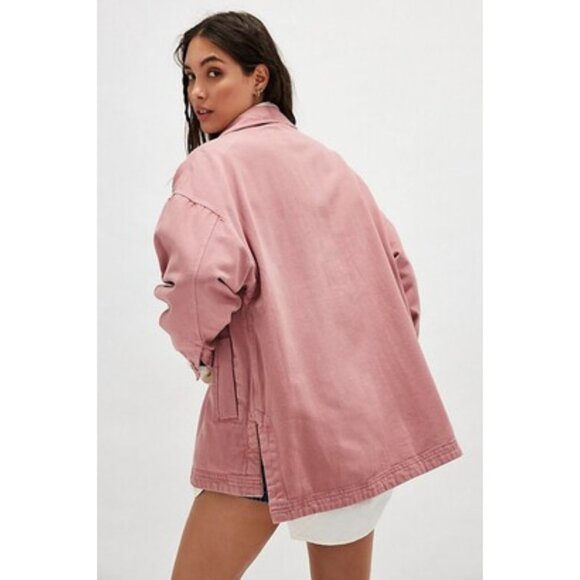 Free People Pink Jean Jacket NWT - Picture 2 of 7